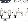 Bristan Vertico Bath Shower Mixer Dimensions